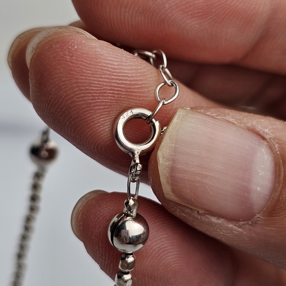 Vintage Sterling Necklace with Vibrant Purple Amethyst Beads Stampsed 925 - Picture 6 of 7